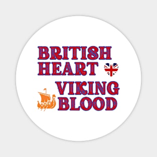 British Heart Viking Blood. Gift ideas for historical enthusiasts. Magnet